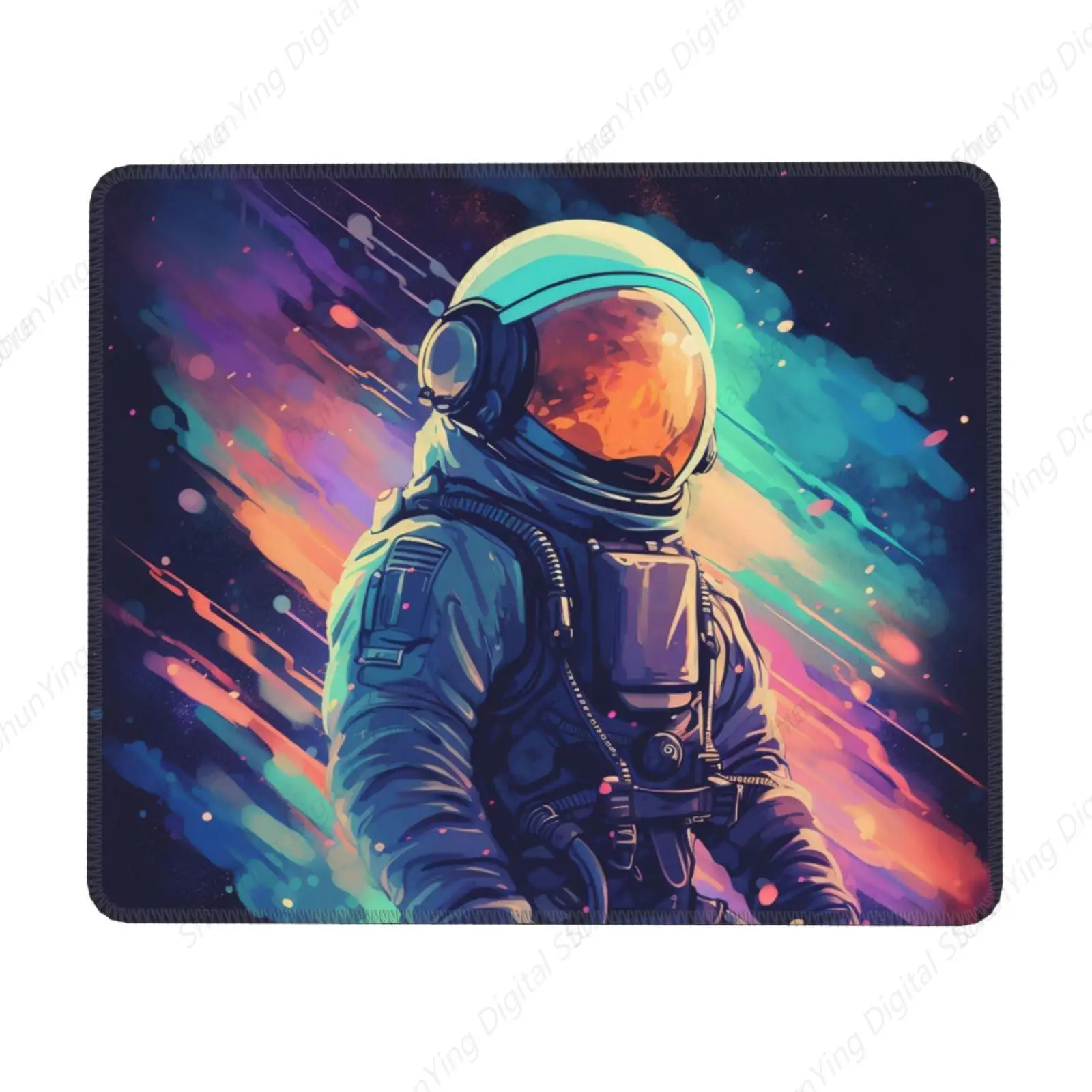 

Space Astronaut Mouse Pad With Non Slip Rubber Tape Sewn Edges Suitable For Office Mouse Pads On Computers And Laptops 18*22cm