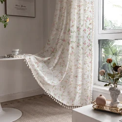 American Pastoral Printed Cotton Curtains, French Window, Living Room, Dining Room, Bedroom, Modern