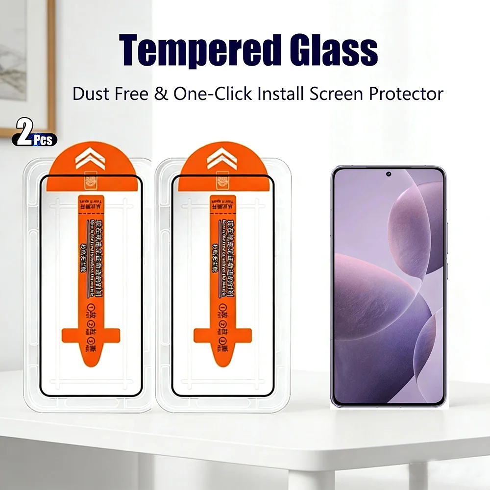 2pcs HD Screen Protector for Redmi K70 K60 K50 Ultra K40 Pro Plus Pro+ K20 Pro K70e K60e K40S Tempered Glass Dust-Proof Install