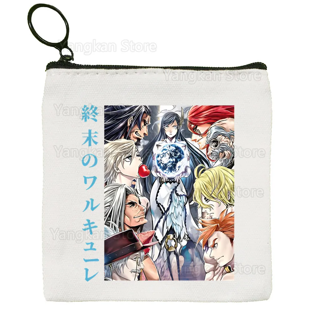 Buda Record Of Ragnarok Buddha Anime Portamonete in tela Collezione Borsa in tela Portafoglio piccolo Portachiavi con cerniera Regalo a mano