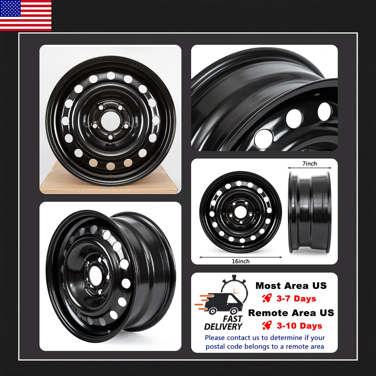 

1/2/4PCS 16x7 Inch Black Steel Wheels Spare Wheel Hub Replacement Rims Suitable For Nissan Altima Steel Wheels From 2007 to 2018