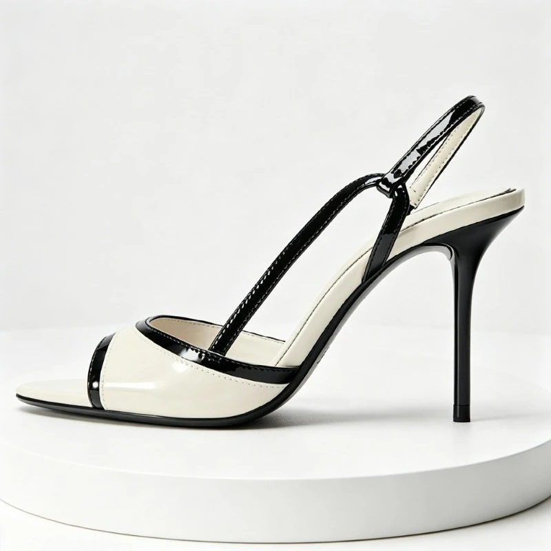 Mixed Color Design Luxury heeled Sandal for Women Summer Sexy Open Toe Back Strap High Heels Concise Style Designer Female Pumps