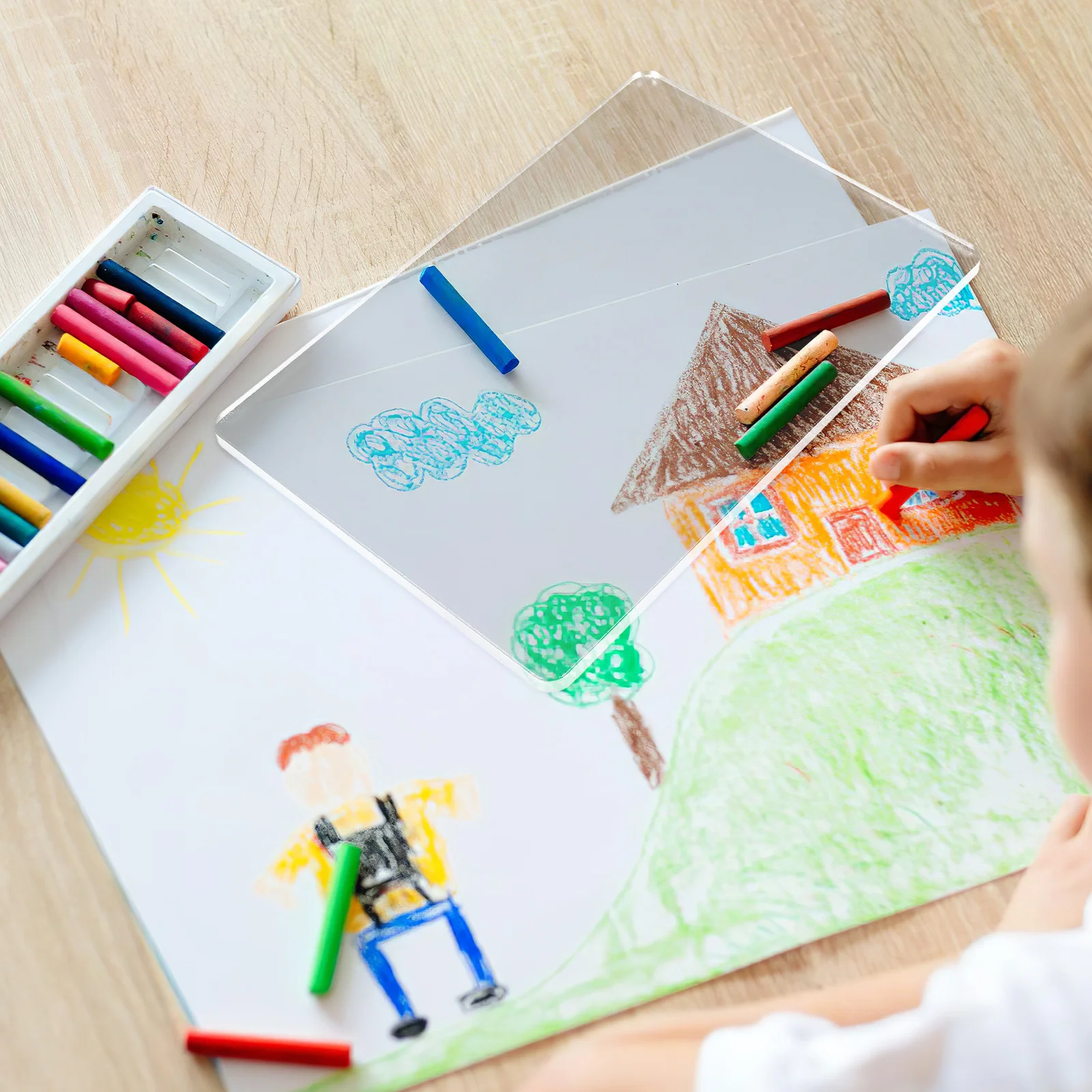 Placa de impresión de Gel 7x5 "A5, reutilizable, Flexible, transparente, antiadherente, bricolaje, arte, diario, álbum de recortes, fabricación de tarjetas, Kit de monoprintado