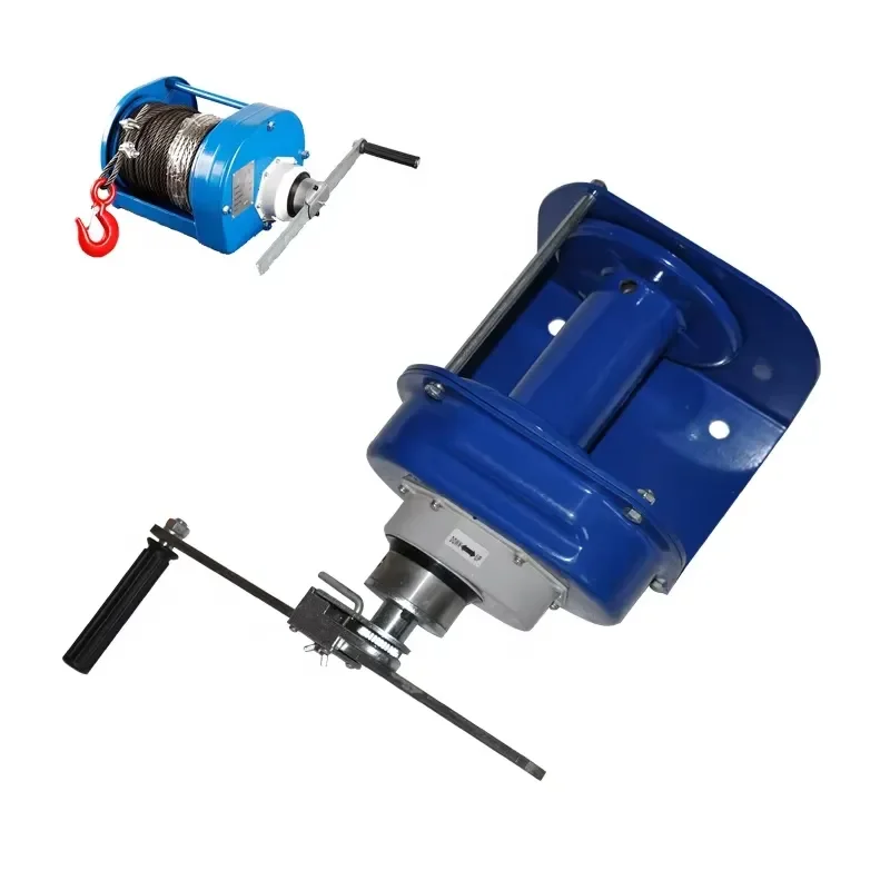0.5-3 Ton Heavy Hand Winch with Brake for Hot Sales Metal Steel Cable, Manual Operated for Lifeboat