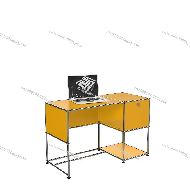 Customized Medieval USM Modular Cabinet Combined Computer Desk Desk Simple Modern Ins Cosmetic Table Luxury Stainless Steel Desk