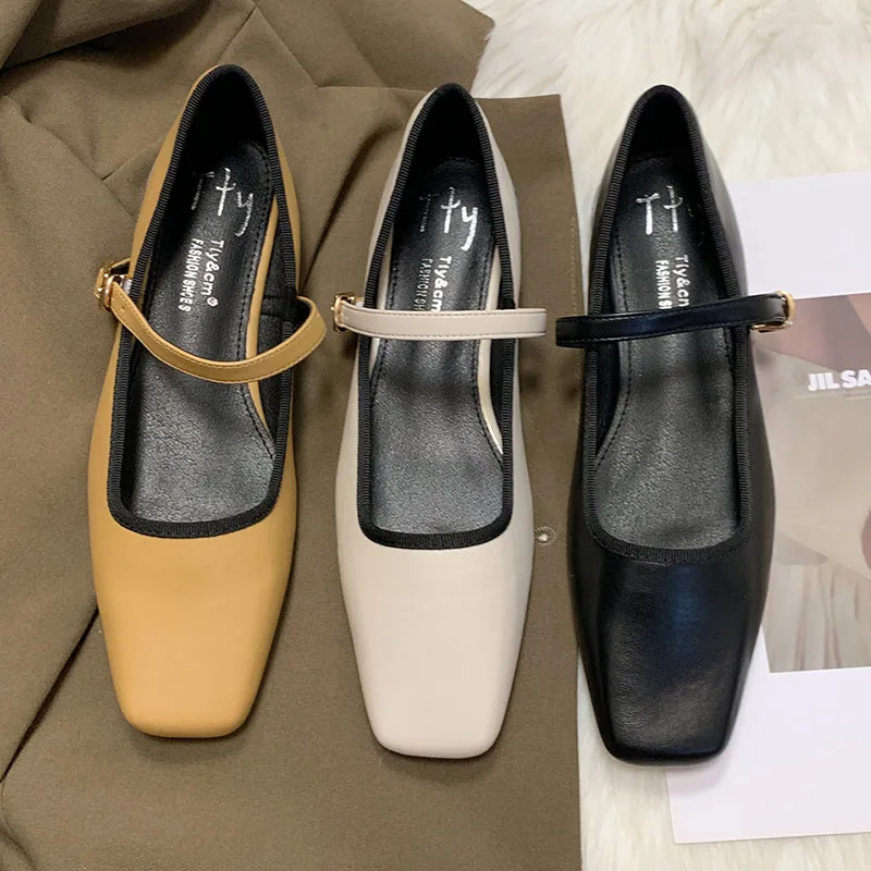 2024 Yellow Pink New Women Flat Shoes Fashion Round Toe Ladies Elegant Ballerinas Shoes Casual Slip On Mary Jane Shoes Mujer