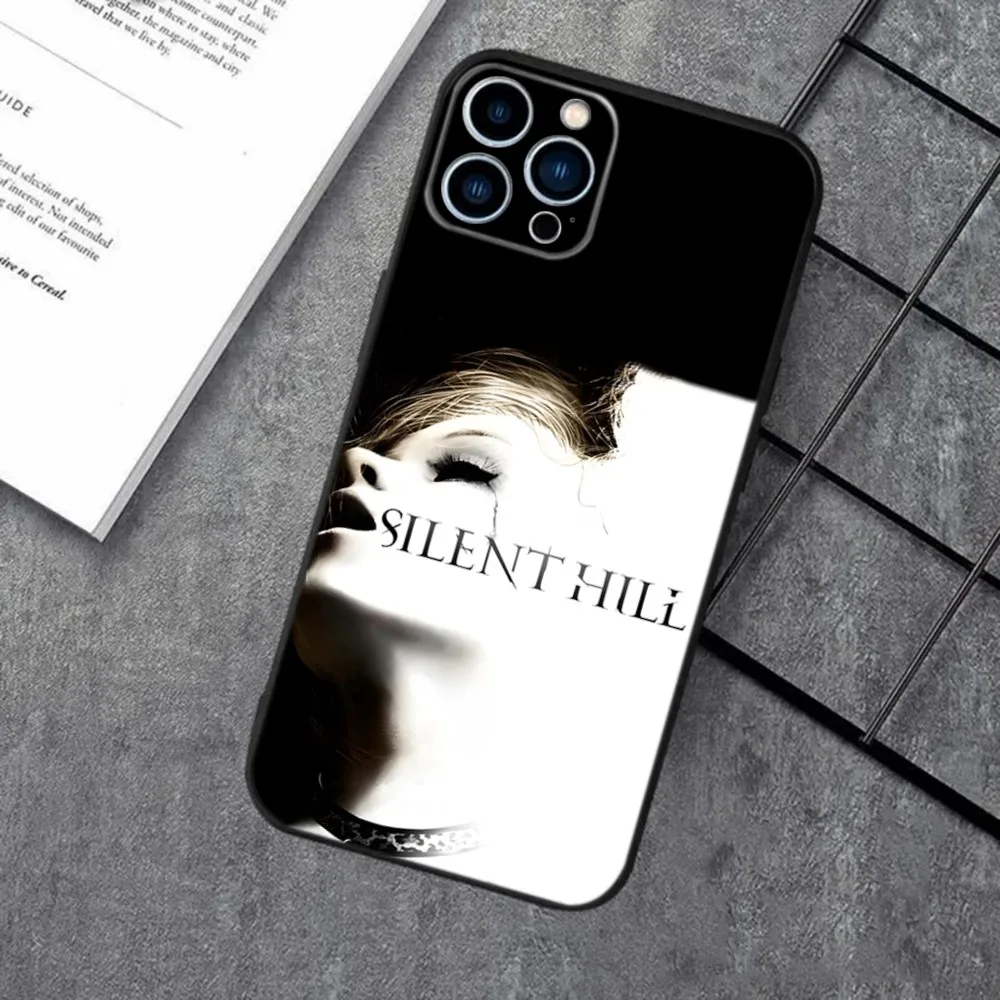S-Silent Hill Horror Phone Case For Apple iPhone  15,14,13,12,11,XS,XR,X,8,7,Pro,Max,Plus,mini Silicone Black Cover -  AliExpress 202192403