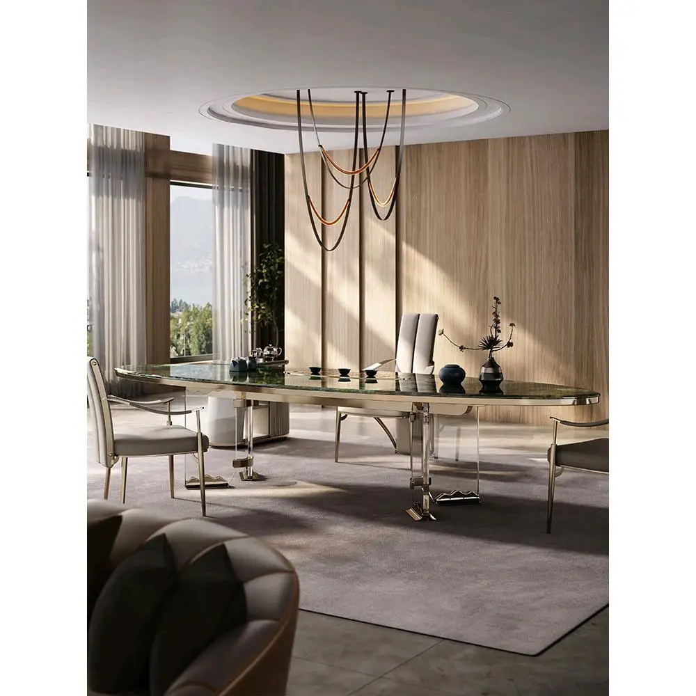 Simple light luxury tea table Natural luxury stone tea table