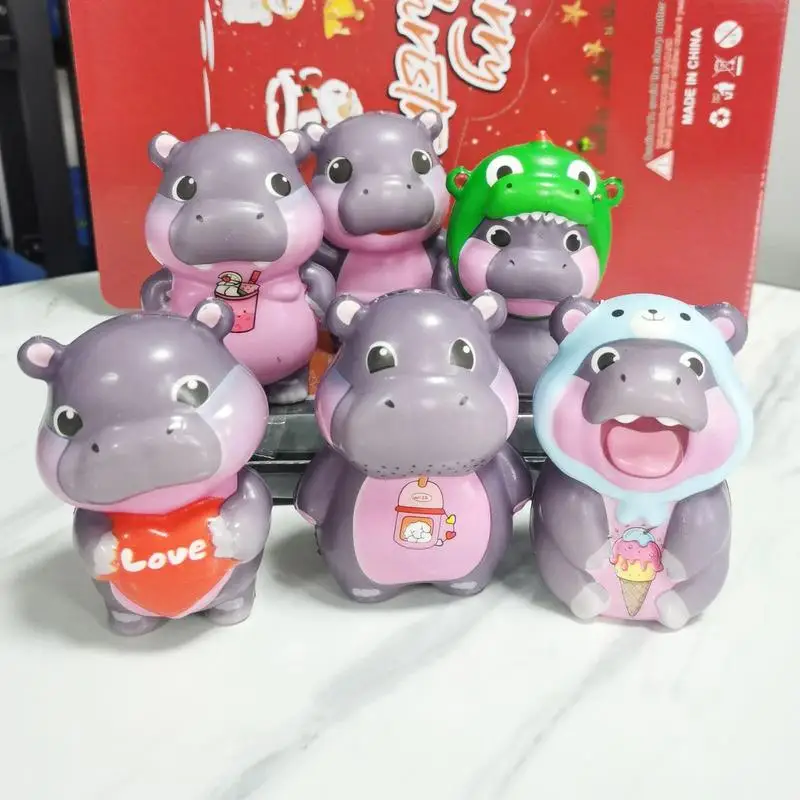 Hippo Fidget Toys Cute Pygmy Hippo Pinch Toy Cartoon Animal Fidget Toys For Stress Relief Cute Toys For Kids And Adults