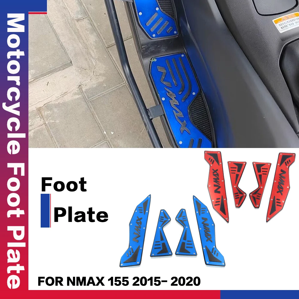 

2023 Motorcycle Accessories Foot Footrest Pegs Plate Pads Set For YAMAHA NMAX 155 NMAX 2015 2016 2017 2018 2019 Footboard Steps