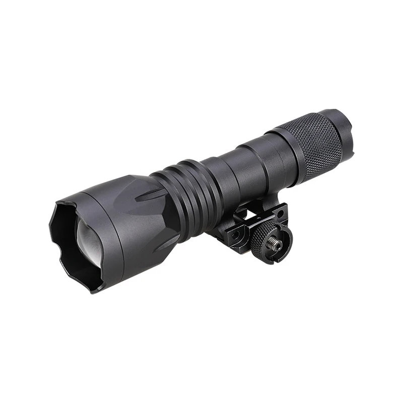 New 1000LM Zoom Tactical Flashlight with Remote Pressure Switch Rifle Weapon Light for 20-21mm Picatinny Rail