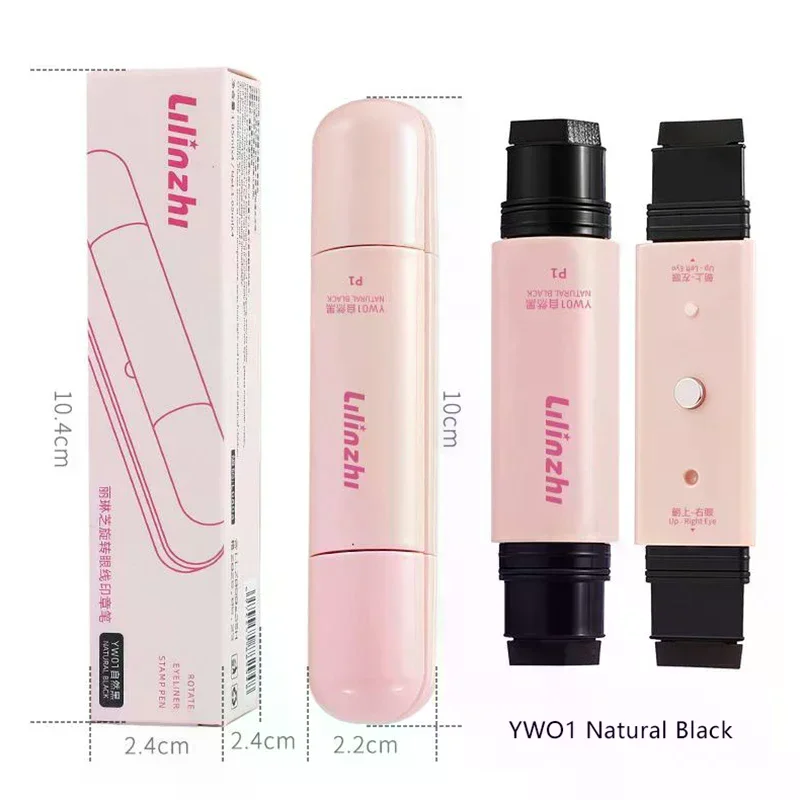 Magnetischer Doppelkopf-Stempel, Eyeliner-Stift, wasserdicht, flüssig, schwarz, braun, Eyeliner-Verlängerungsstempel, schnell trocknende Make-up-Kosmetik