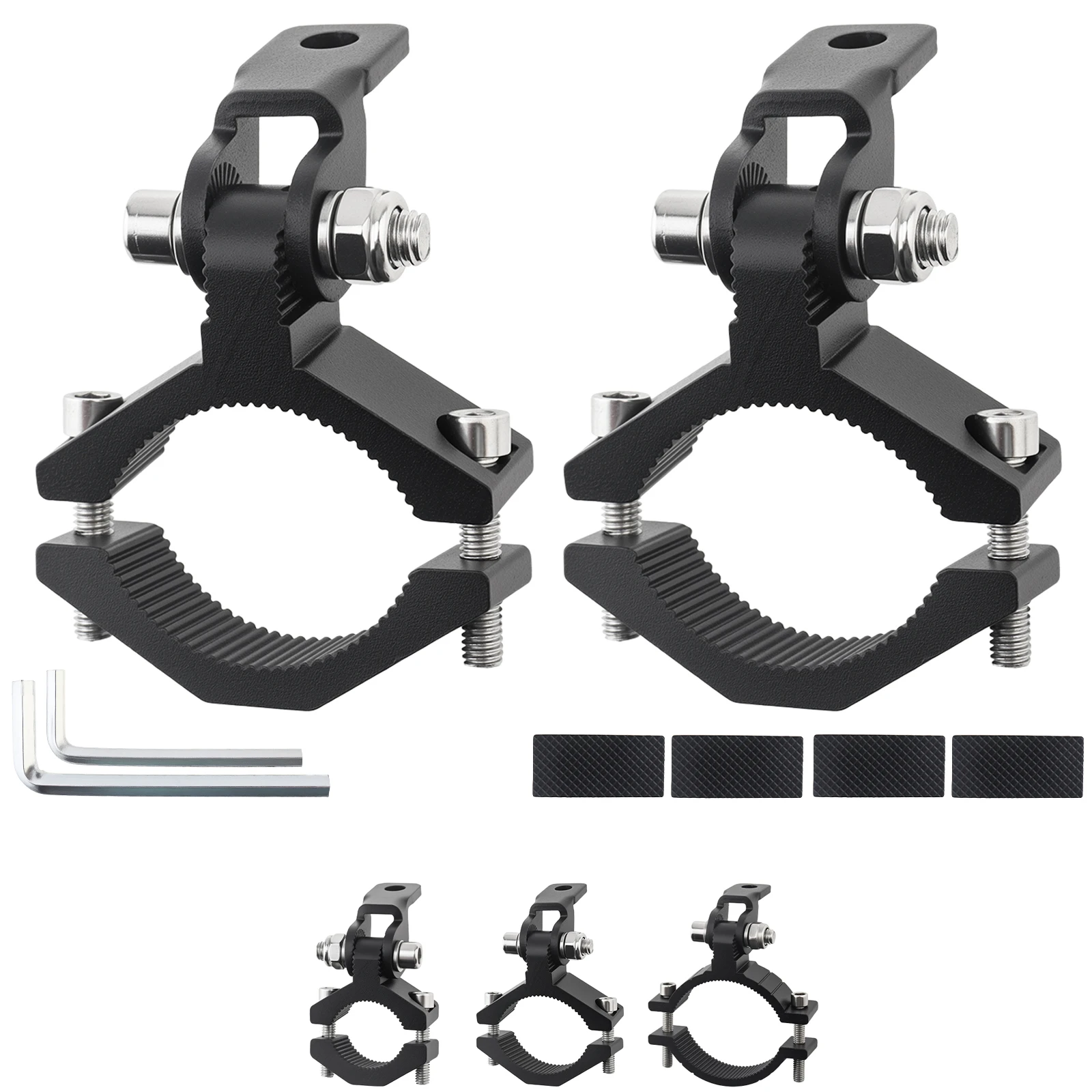 2pcs Motorcycle Spotlight Mount Clamp Bracket Aluminum Alloy LED Light Bar Tube Holder for Motorcycle Scooter Dirt Pit Bike SUV