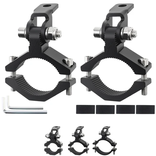 Abrazadera de montaje para foco de motocicleta, soporte de tubo de barra de luz LED de aleación de aluminio para motocicleta, Scooter, Dirt Pit Bike, SUV, 2 uds.