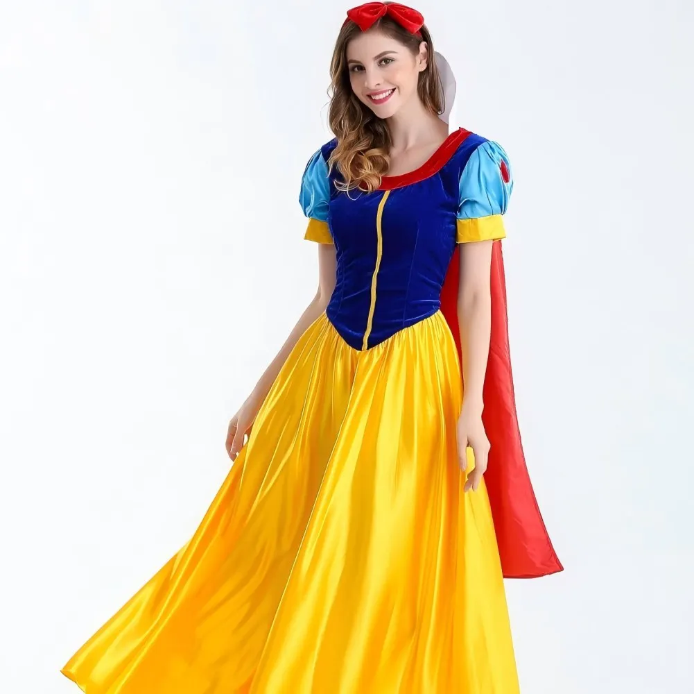 

Cartoon Princess Snow White Halloween Party Costume Adult Cosplay Plus Size Dress Princess Dress Women Adult Clothing