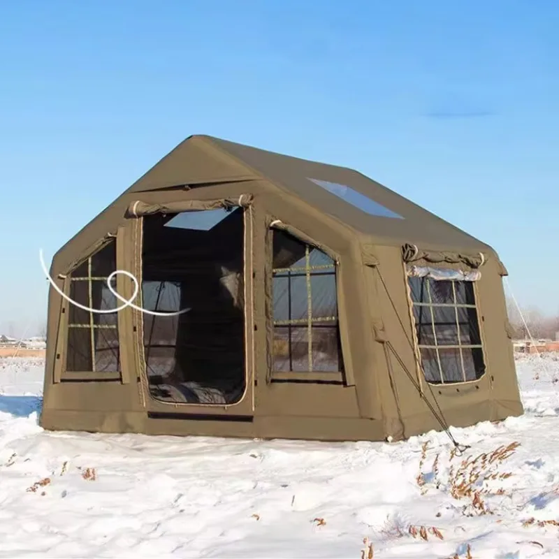

Hot sale！8.0 Green Air Removable Door Tent Outdoor Camping Family Inflatable Tent