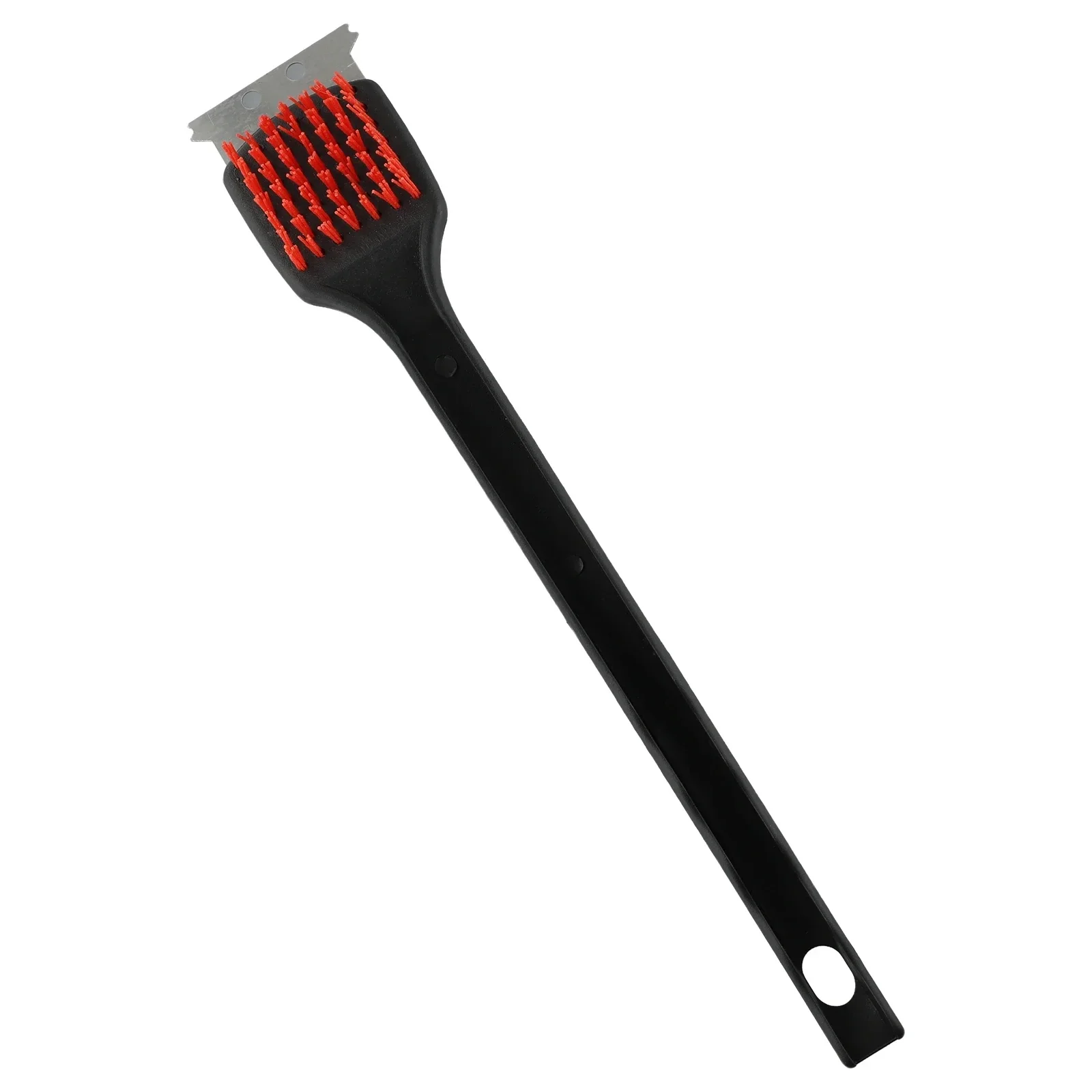 Cleaning Brushes Long Handle Safe Nylon Bristle BBQ Grill Cleaning Brush Steel Scraper Head Multifunctional Cleaning Tools