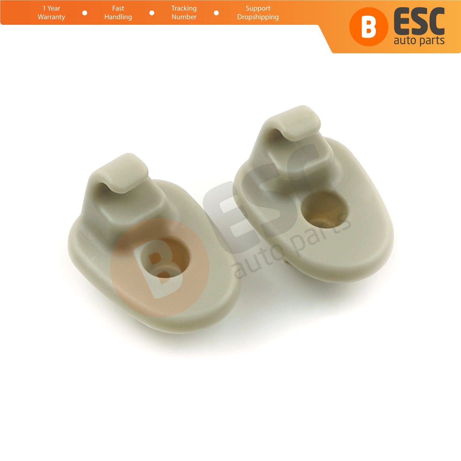 

ESC ECF2500 2 Pieces Sun Visor Clips Retainer 1AR26BD1AA For Jeep Liberty 2005 2012 Dodge Nitro 2008 2012