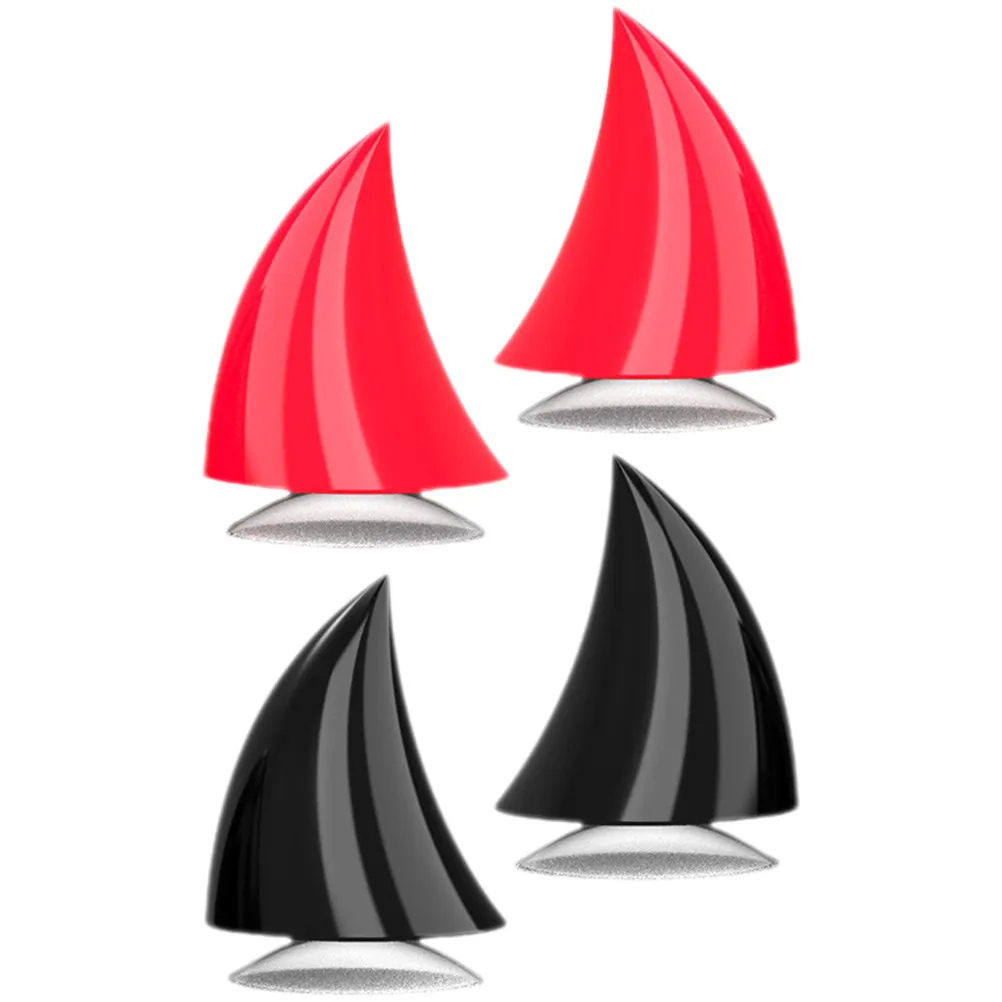 

4Pcs Reusable Horns for Motorcycle Bike Ski Helmets Demon Style Decorative Horns with Suction Cup Adhesive Mount