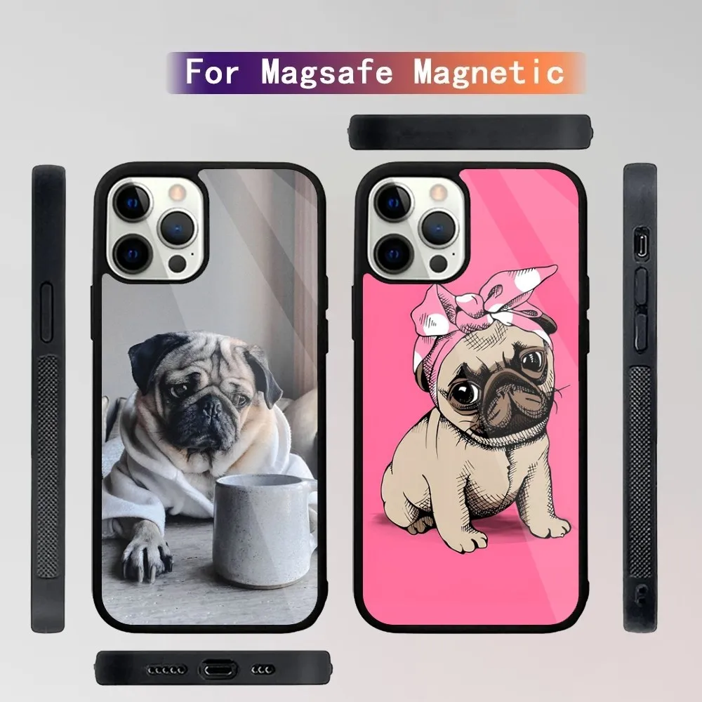 

Cute Pug Dog Phone Case For iPhone 16,15,14,13,12,11,Plus,Pro,Max Mini Magsafe Magnetic Wireless Charging