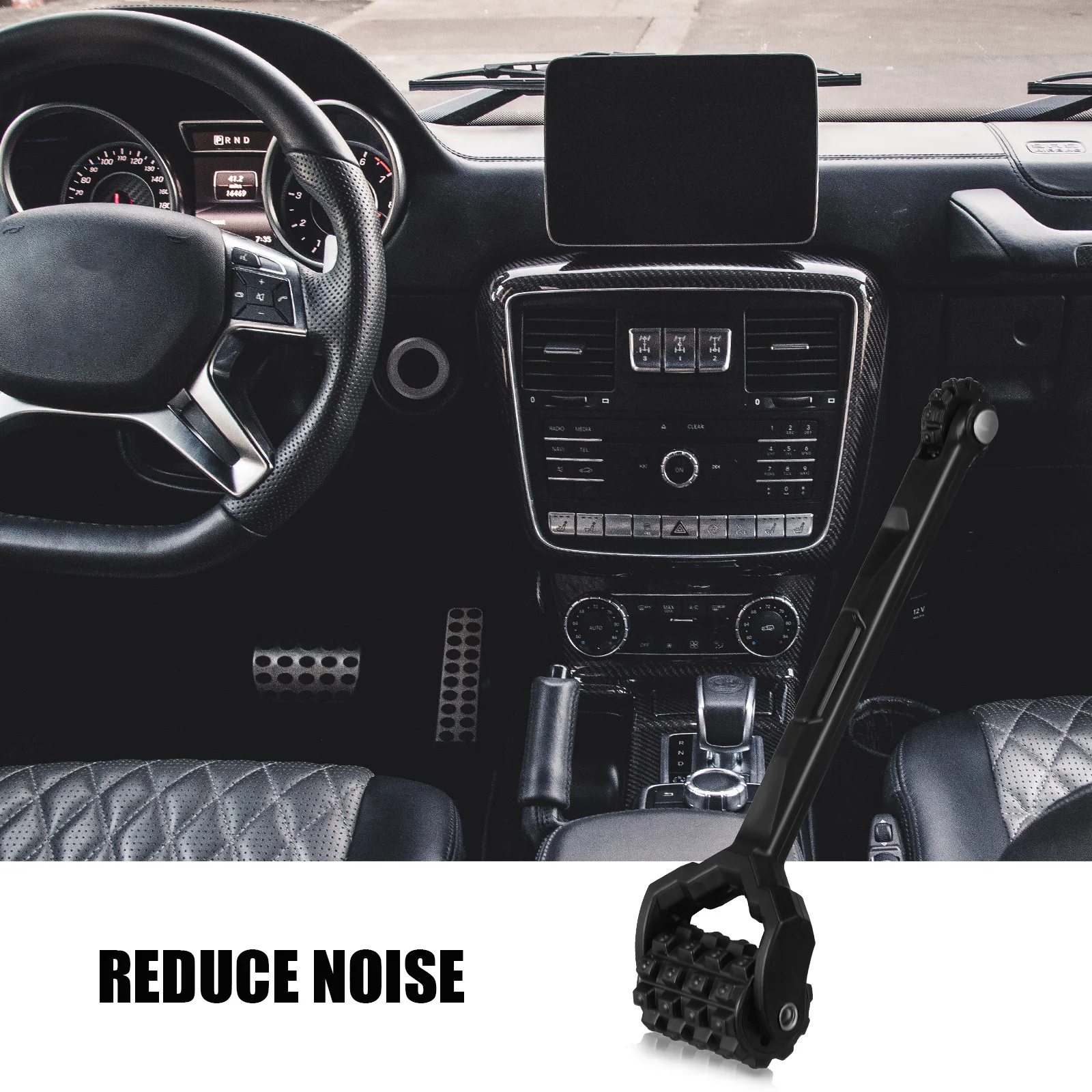 

1pcs Sound Deadening Roller Black Double Headed Car Wheel Noise Reduction Tool PC Material Metal Sand Mud Guard Auto Interior