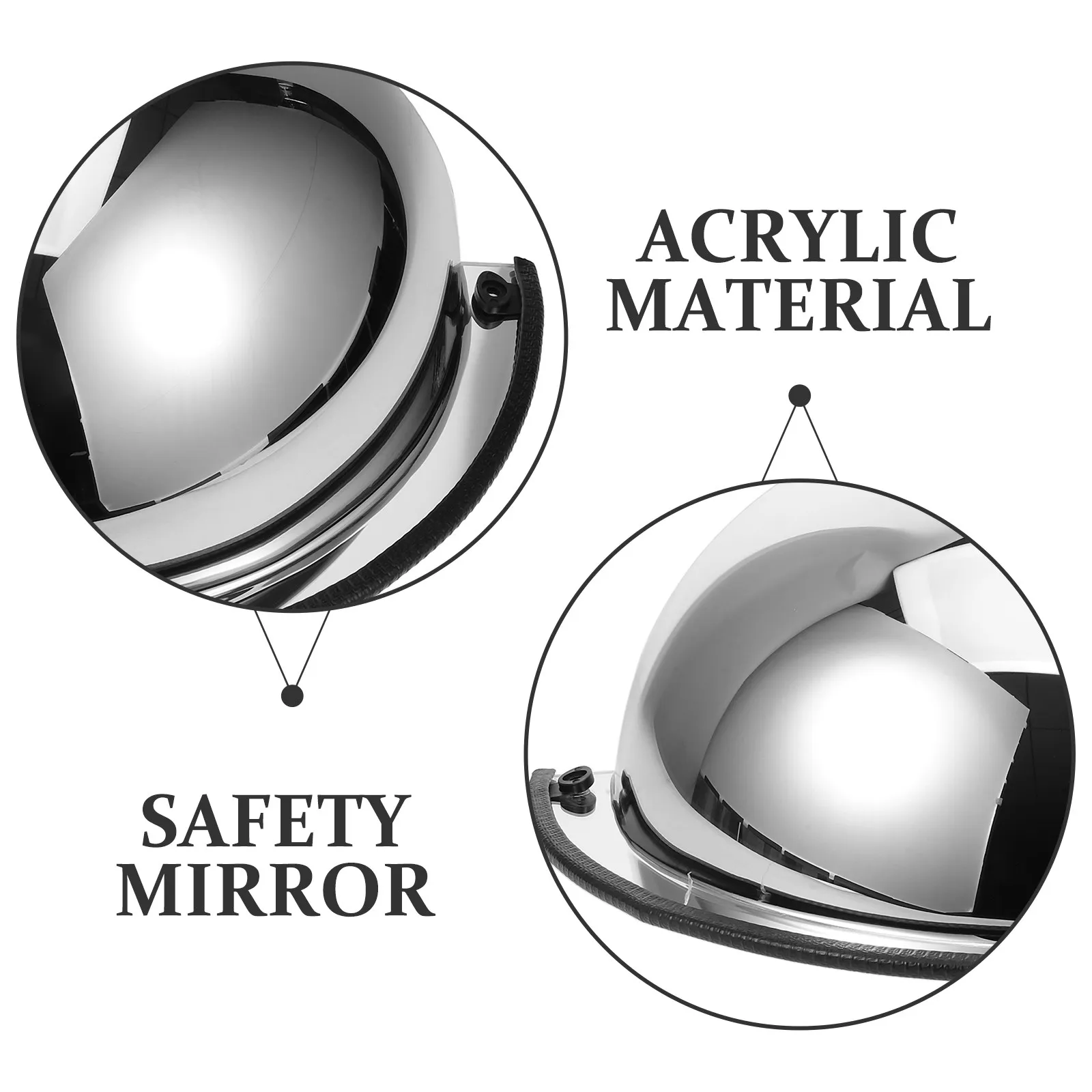 Large Size Convex Mirror Lightweight Portable Wide Angle Safety Mirror for Outdoor Indoor Corners Driveways Roadways Garage