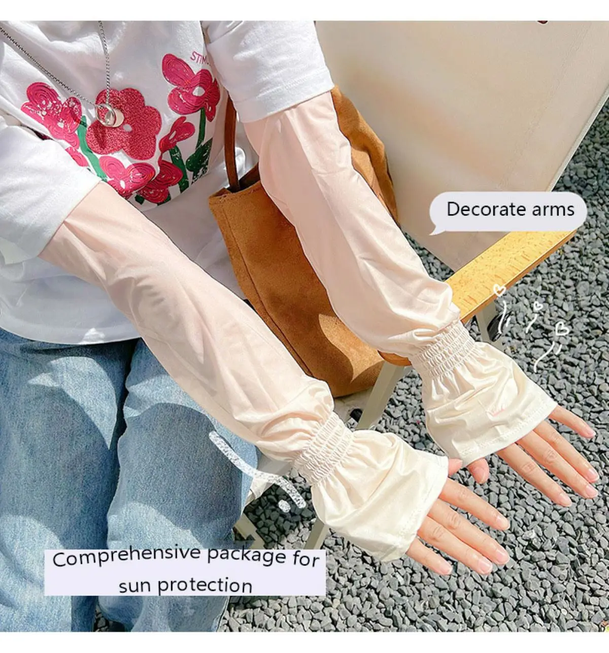 

New Gradual Sunscreen Ice Sleeves Loose Bell Mouth Cool Muff Sunshade Arm Protection Sleeves