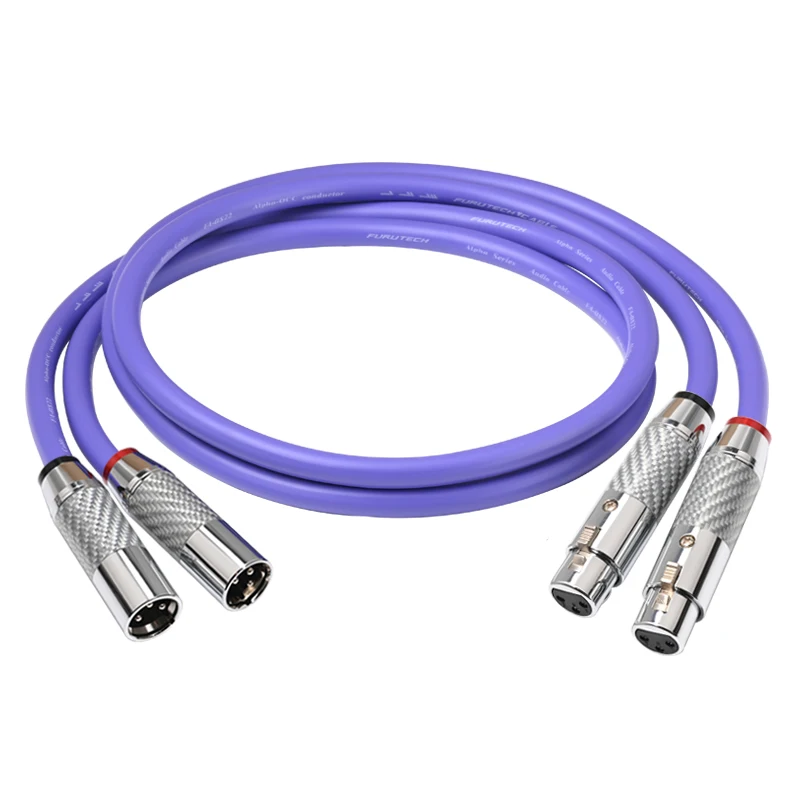 ATAUDIO HiFi XLR Balance Kabel für DAC Verstärker Hi-end 7N OCC mit rhodiniertem Adpater XLR Stecker auf XLR Stecker Jack Audio Kabel 4