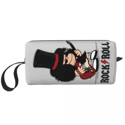 Comic Mafalda Rock Guitar Toiletry Bag Portable Cartoon Quino Manga Makeup Cosmetic Organizer Women Beauty Storage Dopp Kit Case