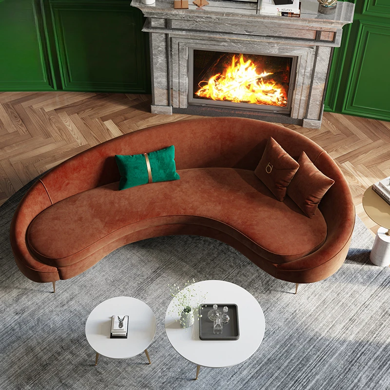 

Sofa combination Nordic minimalist designer living room leisure villa club beauty sofa