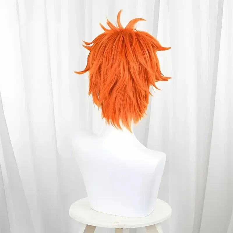 Anime haikyuu protagonista modelagem peruca hinata shoyo papel cos peruca capa exposição em quadrinhos cosplay headwear virado para cima cabelo curto