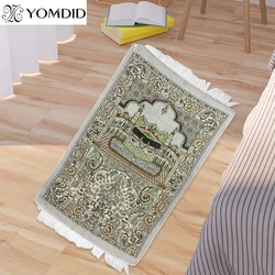 YOMDID Muslim Carpet Blanket Prayer Rug Tapete with Tassel Islamic Mat Blanket Portable Lap rugs Home Decoration 65x110cm