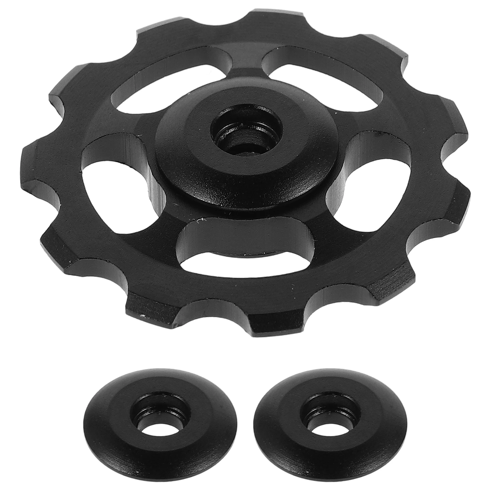 

Aluminum Alloy Rear Derailleur Pulley 11 Teeth CNC Bearing Black Color Bike Accessories Mountain Biking Lightweight Sturdy Easy