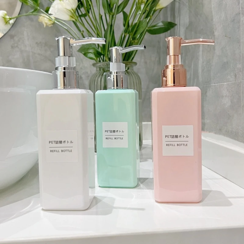Dispenser voor vloeibare zeep Hervulbare pompfles Vierkant Badkameraccessoire Shampoo Conditioner Container Douchegel Sub-bottelen