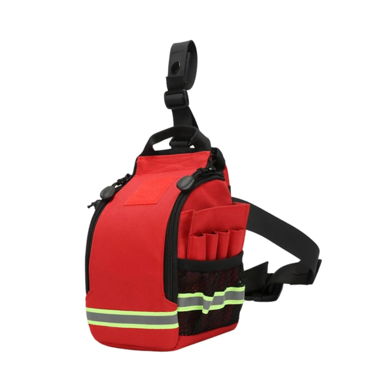 First Aid Waist Bag Lightweight Drop Leg Waist Bag with Reflective Strip Adjustable for Hiking Office Home Outdoor Sports Travel