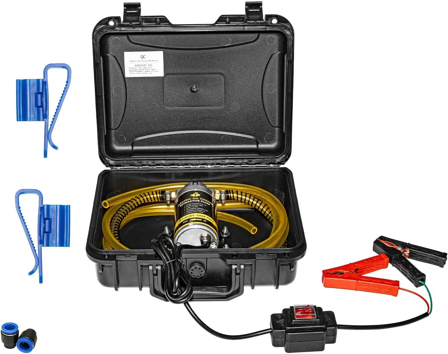 12V 100W Oil Change Extractor Pump, Electric Engine Oil Pump, Portable Fluid Transfer Pump for Engine/Transmission/Gear Oil