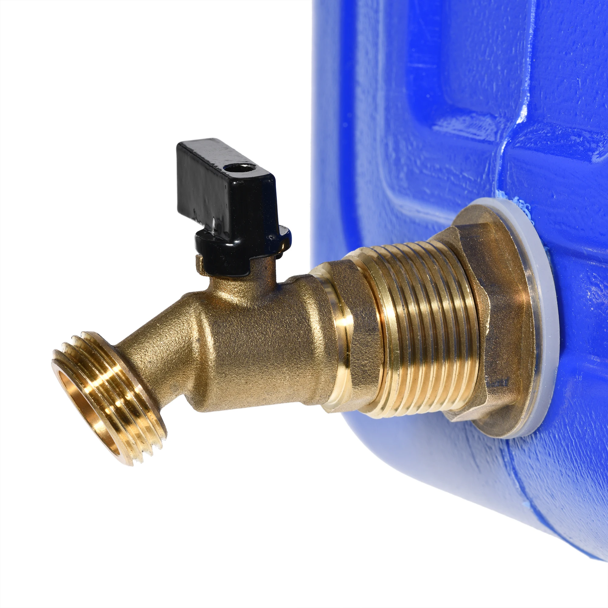 

Brass Rain Barrel Spigot Faucet 3/4" to 1/2" Male Thread Ball Valve Water Tank Bulkhead Fitting for Garden