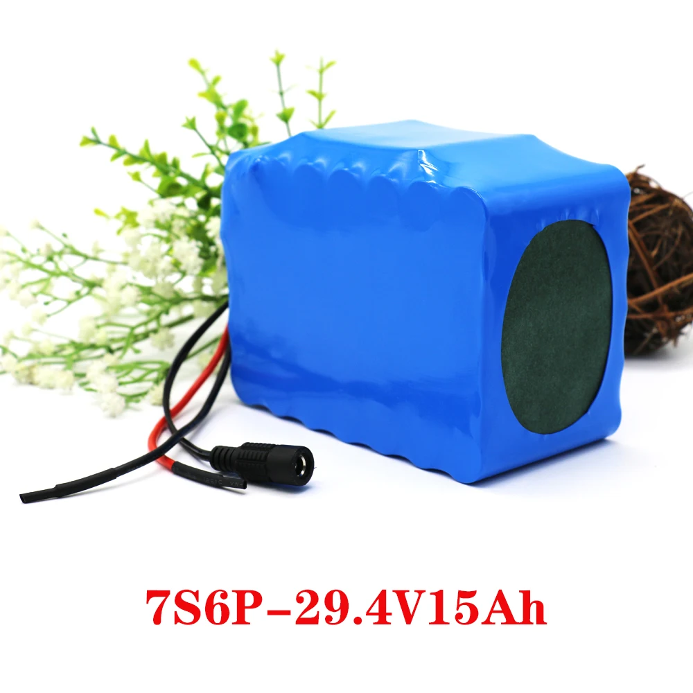 

24V 15Ah Lithium battery pack 250W-500W 29.4V 7S6P 18650 15000mAh power lithium battery pack