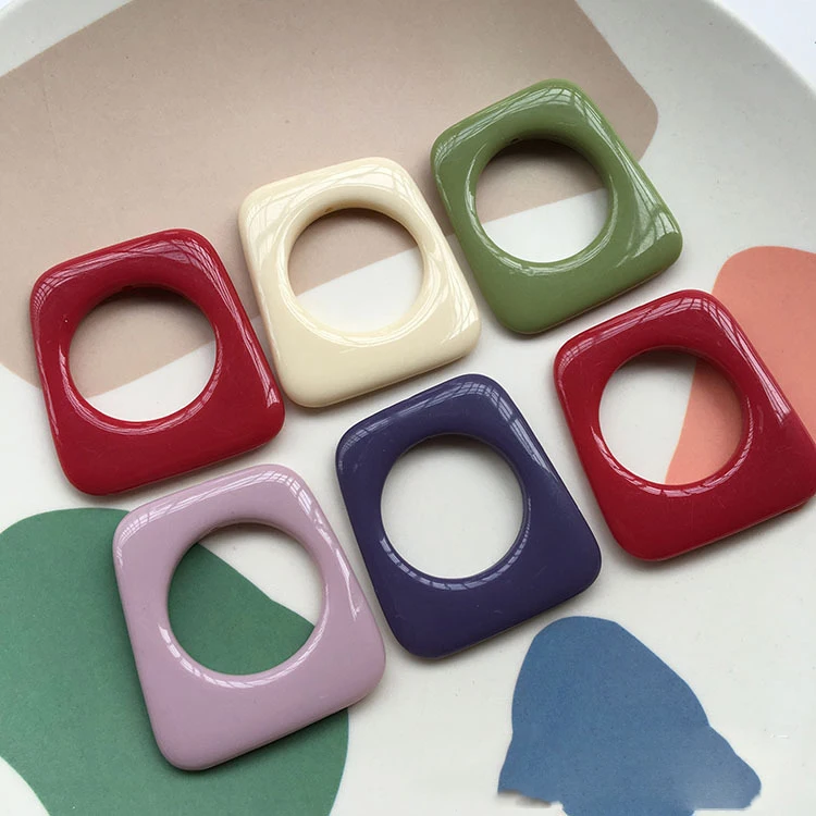 

10 шт. Акриловые подвески ручной работы неправильной формы, полые круглые соединители для ожерелий и серег, фурнитура для изготовления украшений своими руками