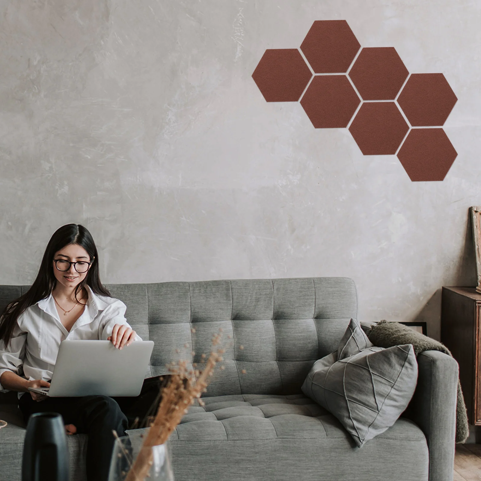 

12 Pcs Felt Backdrop Wall Sticker Liner Clear Small Table Top Trash Bin Countertop Compost Detachable Cork Board Ten