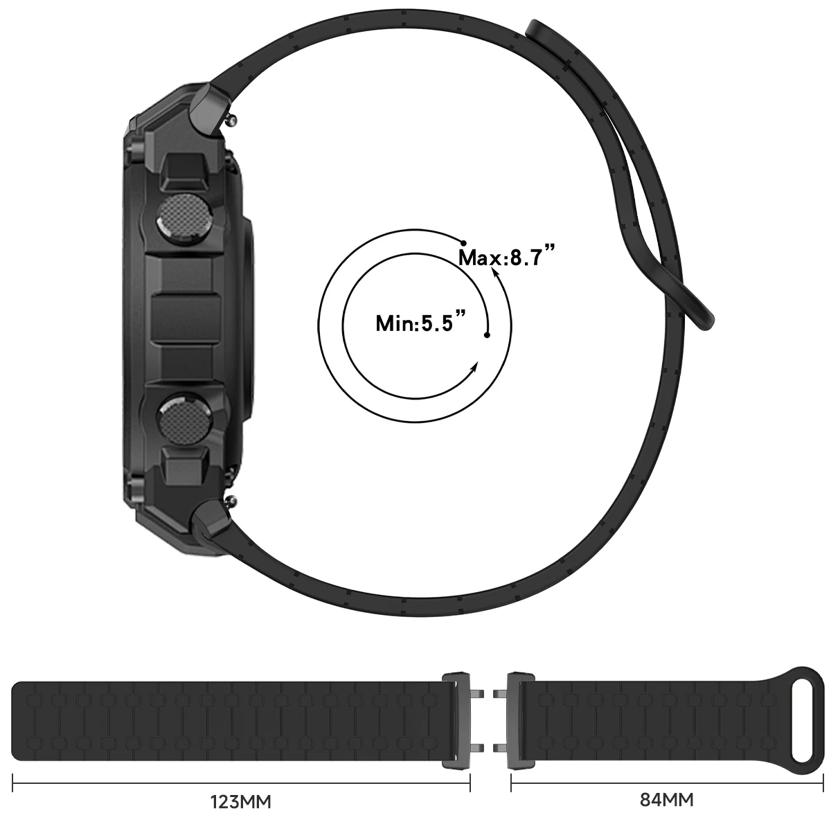 Silikonowy pasek magnetyczny do Huami Amazfit T-Rex 2 Ultra/3, bransoletka, opaska na nadgarstek do Amazfit T-Rex/Pro/2, pasek do smartwatcha Correa.