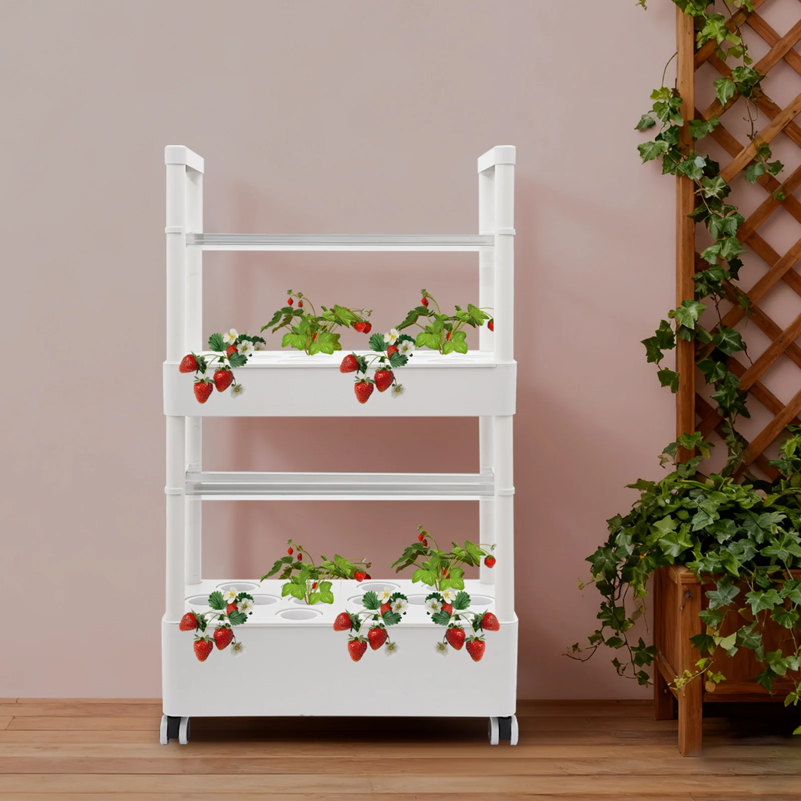 

2-уровневый набор для выращивания гидропоники с 28 отверстиями, набор для выращивания гидропоники с подсветкой для выращивания, набор для гидронического выращивания с колесами для внутреннего использования