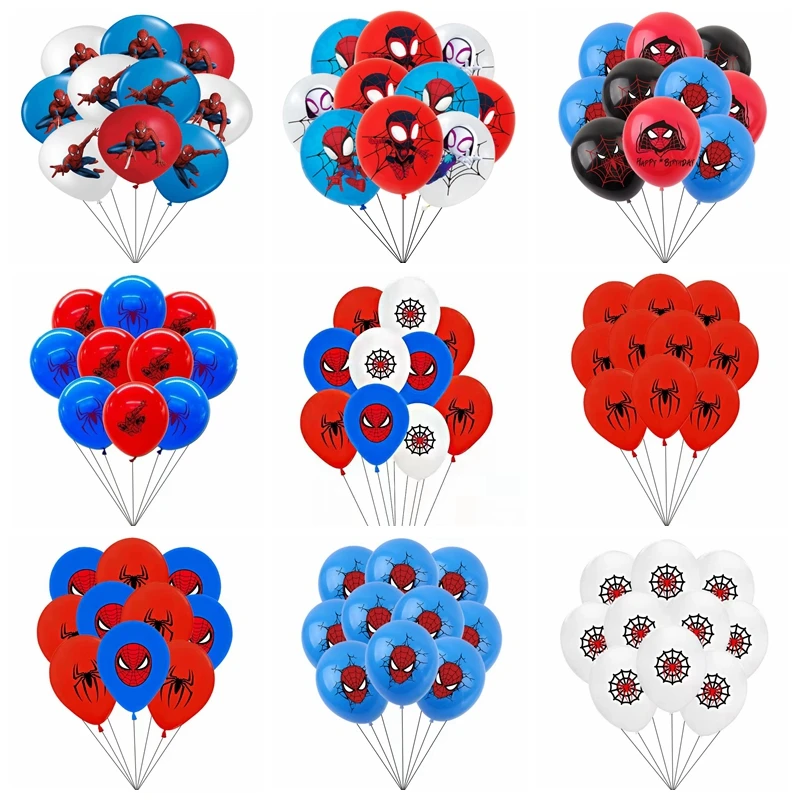 10/20/30Pcs Disney Spiderman Theme Superhero 12Inch Latex Balloons Boys Birthday Party Decor Toys Kid Baby Shower Party Supplies