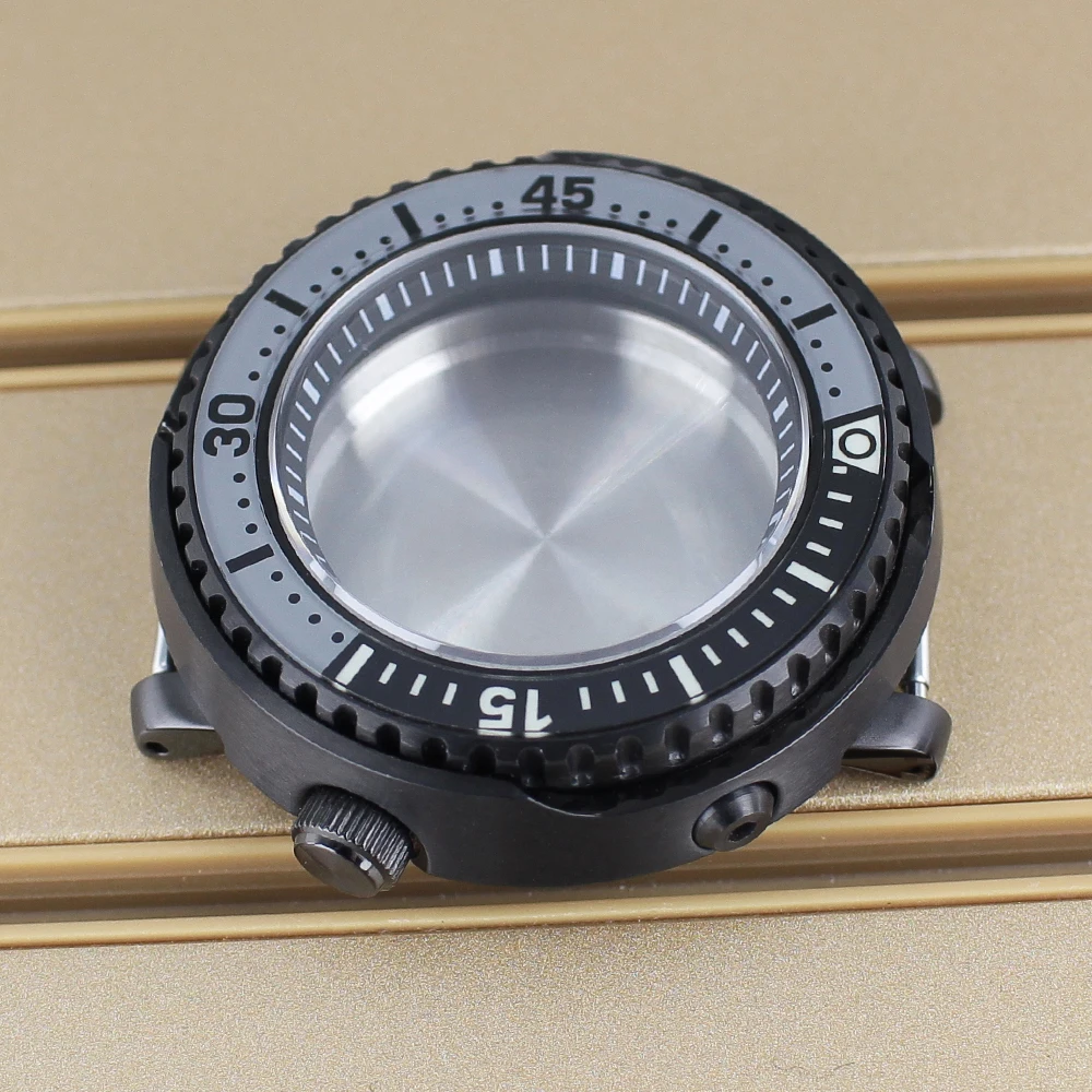 Корпус часов 43 мм с сапфировым стеклом для Nh34 Nh35 Nh36/38 механизм мужские часы корпус запасные части модифицированный тунц консервированный C3 светящийся безель