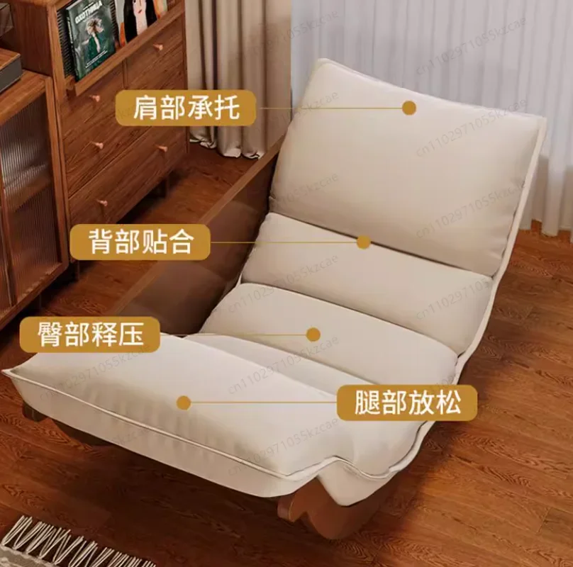 Banana Boat Lazy Sofa Moon Chair, Multifunctional Rocking Recliner for Living Room Bedroom Balcony