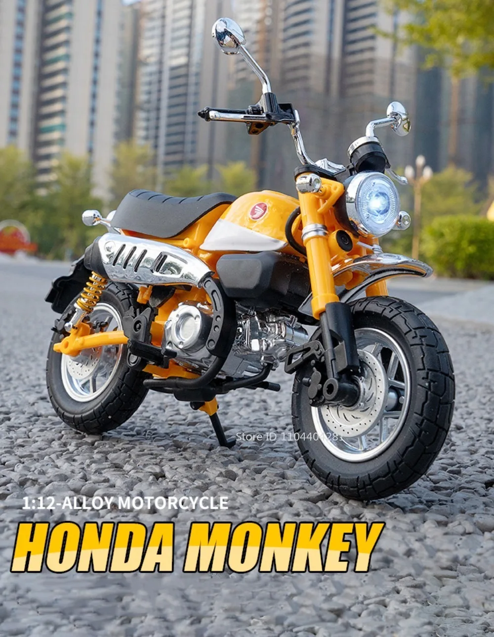 1:12 Honda Monkey CBR1000 Motorrad Modell Diecast Legierung Auto Spielzeug Vorderrad Lenkung Stoßdämpfung Funktion Fahrzeug Kind Geschenk – Detail 1