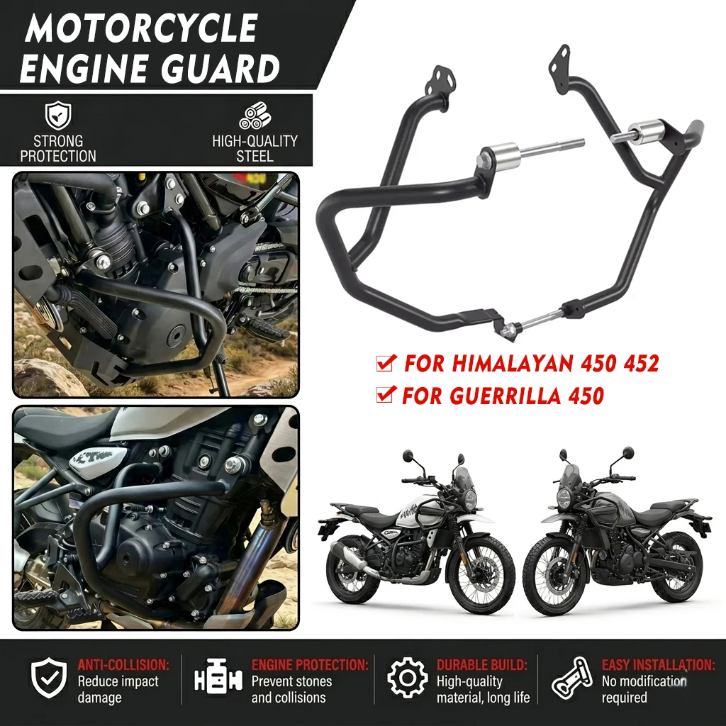 

For RE Himalayan450 Himalayan452 Guerrilla450 Motorcycle Accessories HIMALAYAN GUERRILLA 450 452 Engine Guard Highway Crash Bar