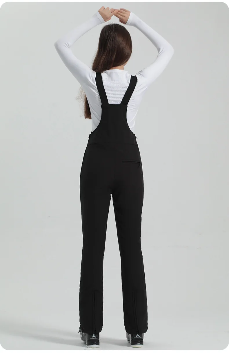2024 Gsou Schnee Winter Skihose Frauen Snowboard Riemen Hose hohe Taille elastisch wind dicht wasserdicht verdicken Thermal für den Außenbereich – Detail 8