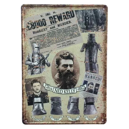 Ned Collage Tin Sign 35x25cm - Made in Australia --Tin Sign