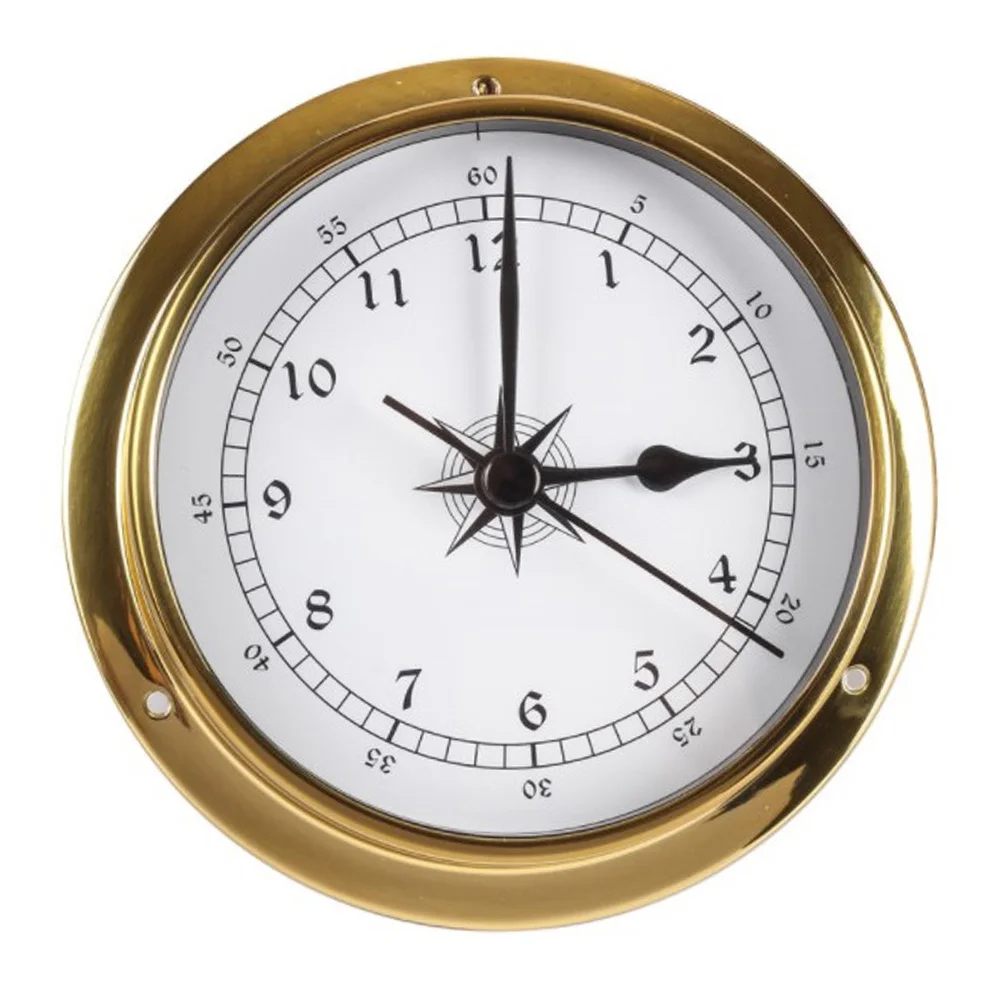 

A22I Clock, Wall Mounted Tester Copper Shell Marine for Weather Station, Wall Hanging Boat Using Clock, 115mm